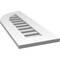 Ekena Millwork Quarter Round Top Left Surface Mount PVC Gable Vent w/ 3-1/2"W x 1"P Standard Frame, 12"W x 32"H GVPQL12X3201SF - alternate 2